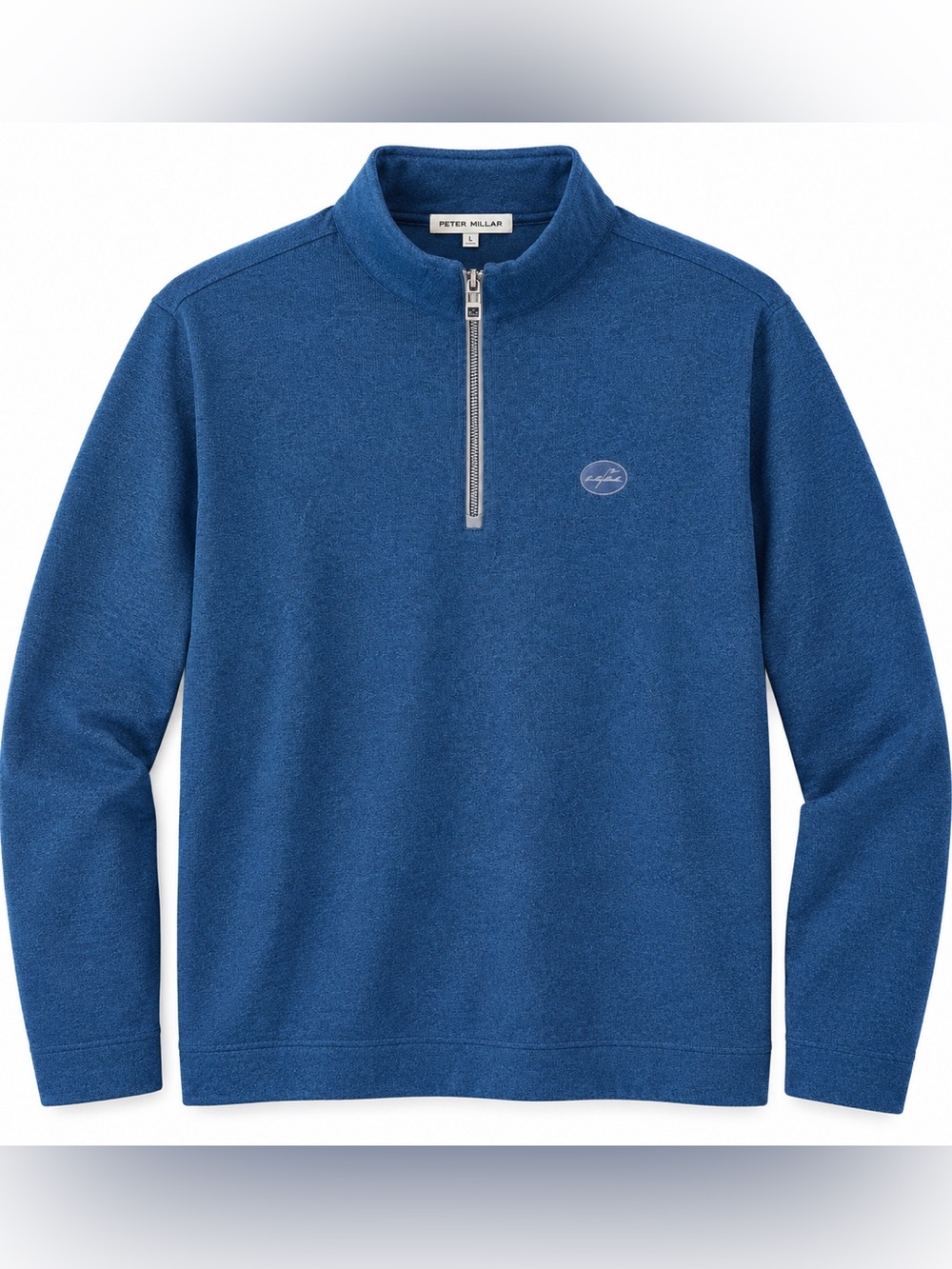 Peter Millar Crown Sweater Fleece Quarter Zip Men’s L Ocean Blue